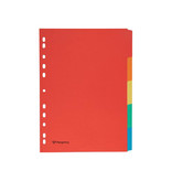 Pergamy Pergamy tabbladen ft A4, 11-gaatsperforatie, karton, geassorteerde kleuren, 5 tabs