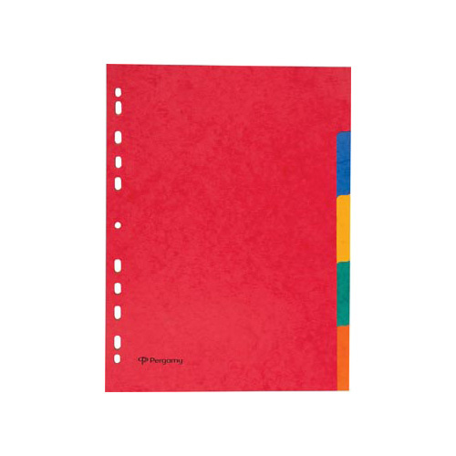 Pergamy Pergamy tabbladen A4, karton, geassorteerde 5 tabs