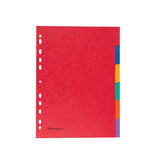 Pergamy Pergamy tabbladen ft A4, 11-gaatsperforatie, stevig karton, geassorteerde kleuren, 6 tabs