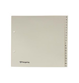 Pergamy Pergamy tabbladen ft 21 x 23 cm, 2-gaatsperforatie, gems, A-Z met 20 tabs