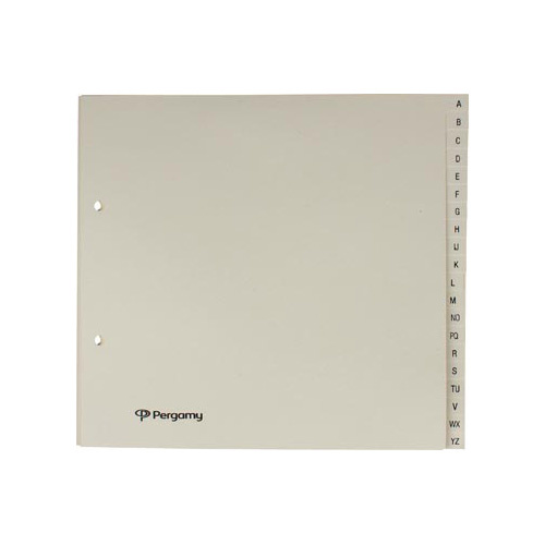 Pergamy Pergamy tabbladen ft 21 x 23 cm, 2-gaatsperforatie, gems, A-Z met 20 tabs
