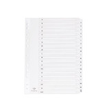 Pergamy Pergamy tabbladen met indexblad, ft A4, 11-gaatsperforatie, A-Z met 20 tabs