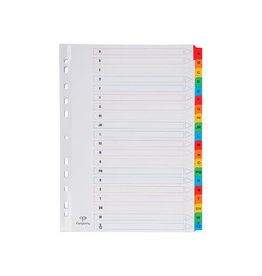 Pergamy Pergamy tabbladen met indexblad, A4, A-Z 20 met tabs