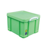 Really Useful Box Really Useful Box opbergdoos 35 liter, neongroen met witte handvaten