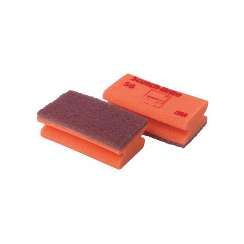 Scotch Brite Scotch Brite schuurspons voor delicate oppervlakken, ft 7 x 13 cm, rood, pak met 10 stuks