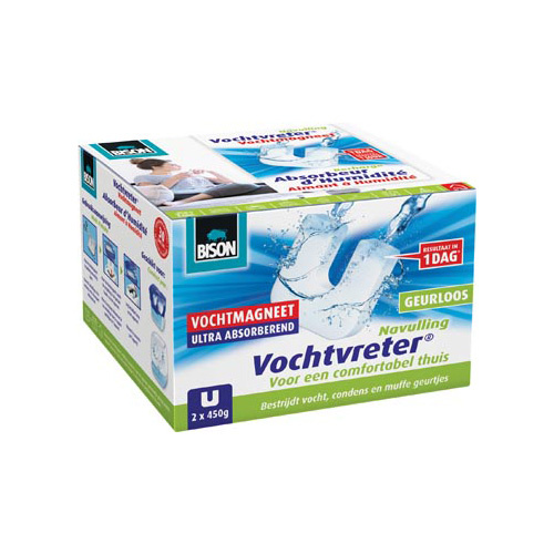 Bison Bison navulling voor ontvochtiger Ambiance, doos van 2 tabs van 450 gram