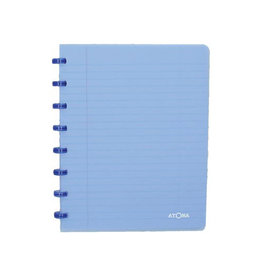 Atoma Atoma Trendy schrift, ft A5, 144 bladzijden, geruit 5 mm, transparant blauw