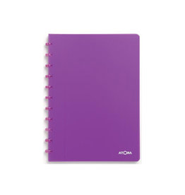 Atoma Atoma Trendy schrift, ft A4, 144 bladzijden, geruit 5 mm, transparant paars
