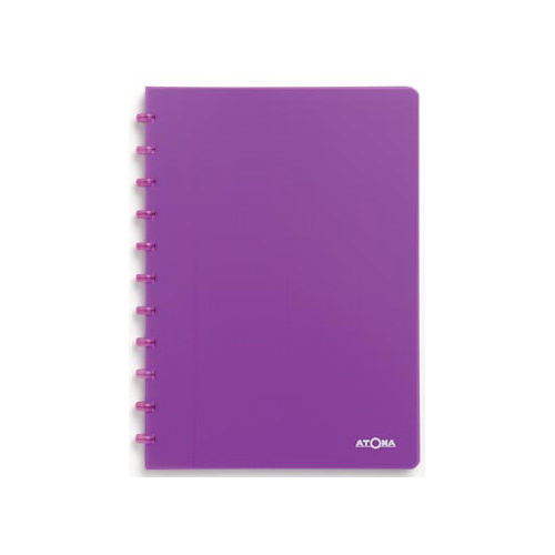 Atoma Atoma Trendy schrift, ft A4, 144 bladzijden, geruit 5 mm, transparant paars