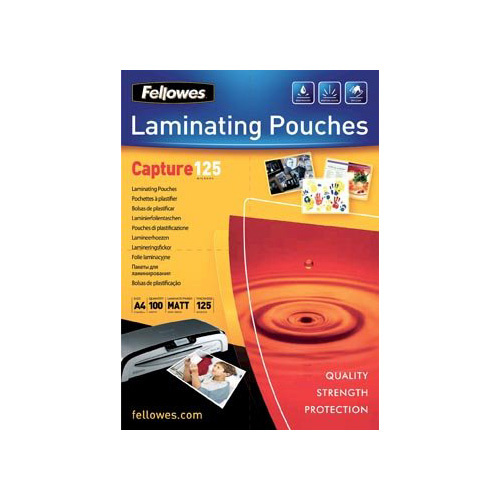 Fellowes Fellowes lamineerhoes Capture125 ft A4, 250 micron (2 x 125 micron), pak van 100 stuks, mat