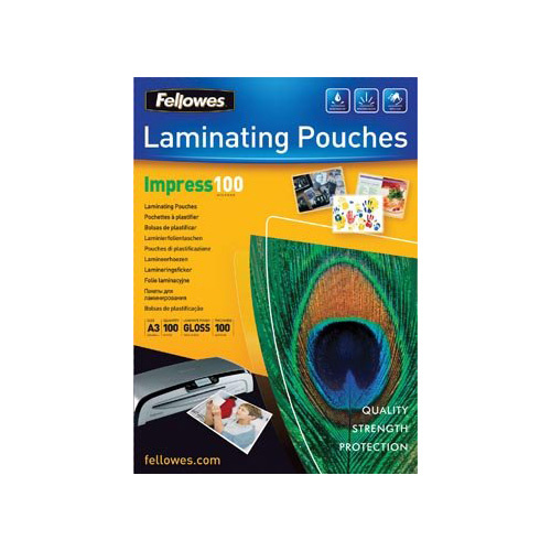 Fellowes lamineerhoes Impress100 ft A3, 200 micron (2 x 100 micron), pak van 100 stuks