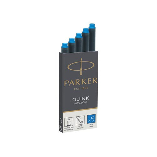 Parker Parker Quink inktpatronen koningsblauw, doos met 5 stuks