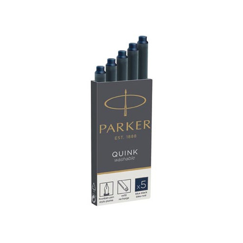 Parker Parker Quink inktpatronen blauw-zwart, doos met 5 stuks