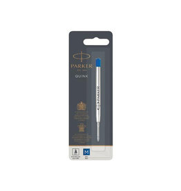 Parker Parker Quink vulling voor balpen medium, blauw, op blister