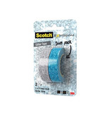 Scotch Scotch Expressions glitter tape, 15 mm x 5 m, blister met 2 stuks in geassorteerde kleuren