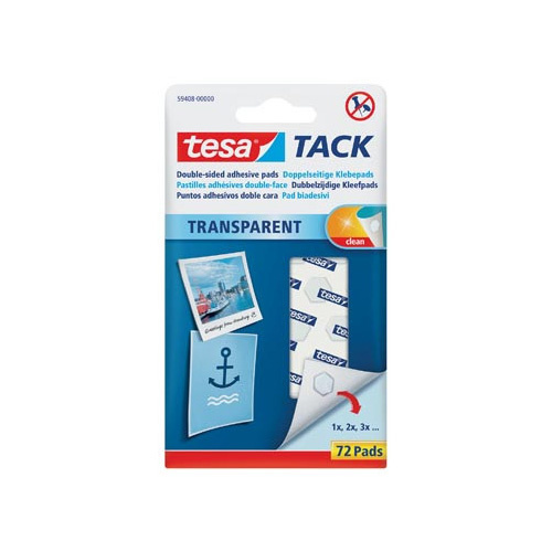 Tesa Tesa Tack kleefpads, blister met 72 pads