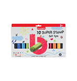 Bruynzeel Kids Bruynzeel Kids viltstiften Super Stamp, 10 geassorteerde kl.