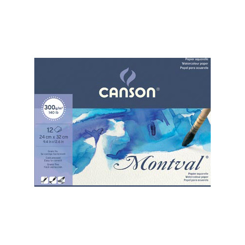 Canson Montval aquarelpapier, wit korrel 300 g/m², ft 24 x 32 cm