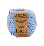 Graine Creative Graine Créative Macramé touw, ft 2,5 mm x 80 m, hemelsblauw