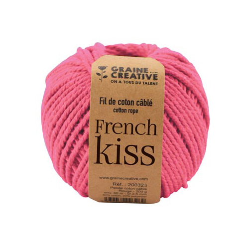 Graine Creative Graine Créative Macramé touw, ft 2,5 mm x 80 m, roze