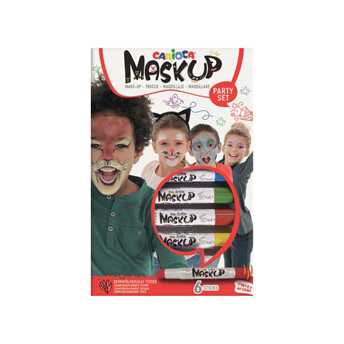 Carioca Carioca maquillagestiften Mask Up Party Set, doos 6 stiften