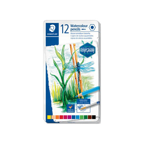 Staedtler Staedtler aquarel potlood, metalen doos met 12 kleuren