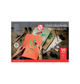 Talens Talens gekleurd tekenpapier, 180 g, ft 21 x 29,7 cm, A4, geassorteerde warme kleuren, blok van 50 vel
