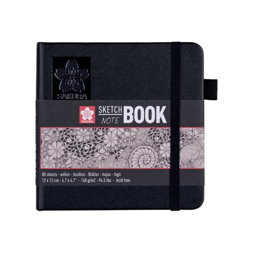 Sakura Sakura schetsboek, 140 g/m², ft 12 x 12 cm, wit, 80 vel