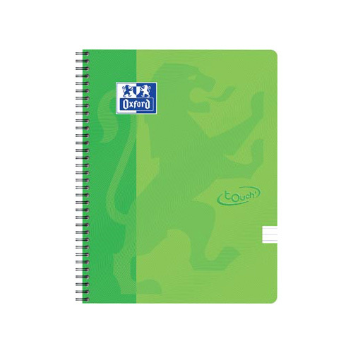 Oxford Oxford School Touch spiraalblok, ft A4, 140 bladzijden, gelijnd, groen (lime)