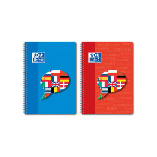Oxford Oxford Vocabulary Coach spiraalschrift, ft A5, 48 vel, gelijnd, geassorteerde kleuren