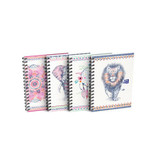Oxford Oxford Boho Spirit spiraalblok, ft A6, 120 bladzijden, geruit 5 mm, geassorteerde kleuren