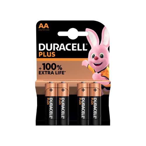 Duracell Duracell batterij Plus 100% AA, blister van 4 stuks