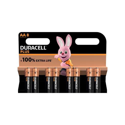 Duracell Duracell batterij Plus 100% AA, blister van 8 stuks