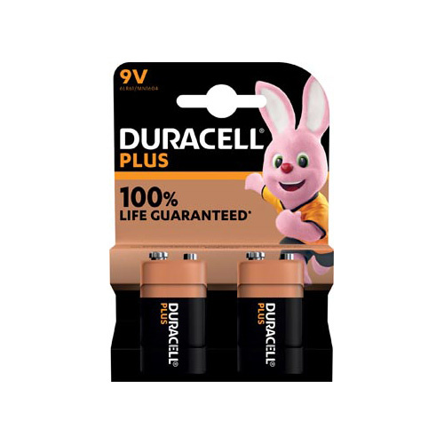 Duracell Duracell batterij Plus 100% 9V, blister van 2 stuks