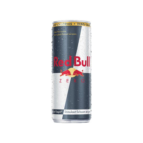 Red Bull Red Bull energiedrank, zero, blik van 25 cl, pak van 4 stuks