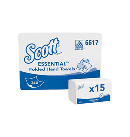 Kleenex Scott papieren handdoeken, intergevouwen, 1-laags, 15 st.