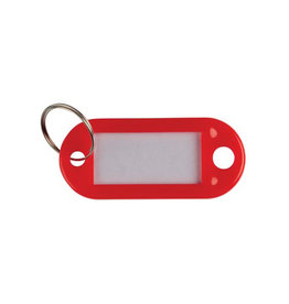 Q-CONNECT Q-Connect sleutelhanger, pak van 10 stuks, rood