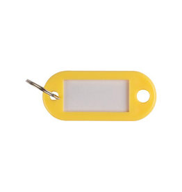 Q-CONNECT Q-CONNECT sleutelhanger, pak van 10 stuks, geel
