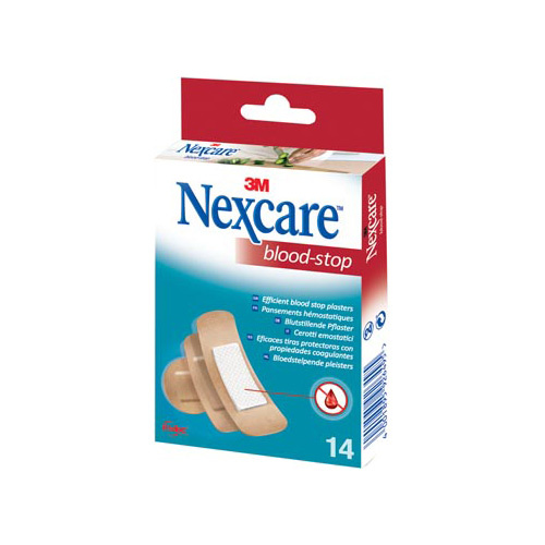Nexcare 3M bloedstelpende pleister Nexcare Blood-Stop, pak van 14 stuks