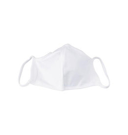 Merkloos Wasbaar mondmasker, uni wit, maat: kinderen, pak van 5 stuks