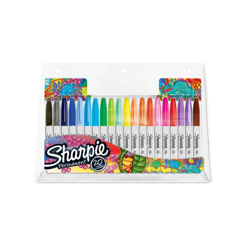 Sharpie Sharpie permanente marker, etui van 20 stuks in geassorteerde kleuren