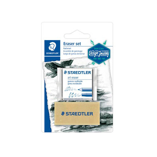 Staedtler Staedtler gum, kneedgum en speciale gum, blister van 2 stuks