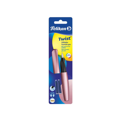 Pelikan Pelikan Twist vulpen, op blister, roze (Girly Rose)