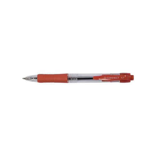 Q-CONNECT Q-CONNECT balpen, retractable, 0,7 mm, medium punt, rood