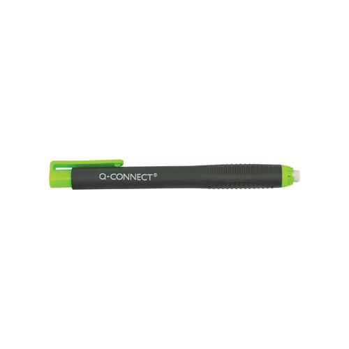 Q-CONNECT Q-CONNECT gum pen, zwart/groen