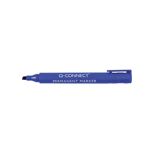 Q-CONNECT Q-Connect permanente marker, schuine punt, blauw