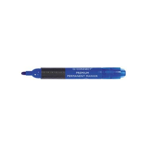 Q-CONNECT Q-Connect premium permanent marker, ronde punt, blauw