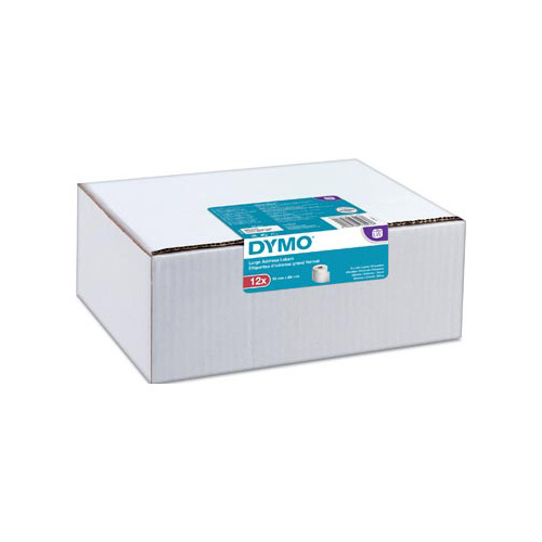 Dymo Dymo Value Pack: etiketten LabelWriter ft 89 x 36 mm, wit, doos van 12 x 260 etiketten
