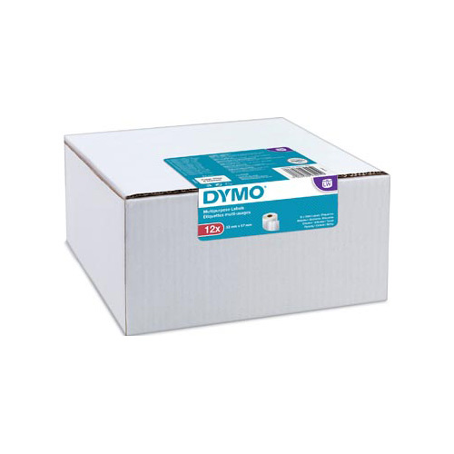 Dymo Dymo Value Pack: etiketten LabelWriter ft 57 x 32 mm, verwijderbaar, wit, doos van 12 x 1000 etiketten