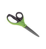 Q-CONNECT Q-CONNECT schaar Premium, ft 21 cm, rechts en links, scherpe punt, RVS, grijs/groen, blister van 1 stuk